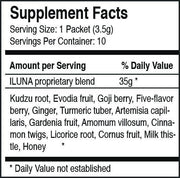 iluna supplement facts hangover recovery cure